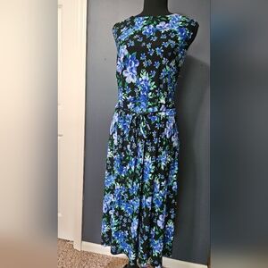 Evan Picone Black Label sleeveless floral dress size 18